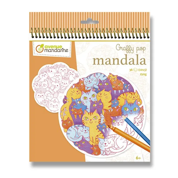 Termék főképe Omalovánky Avenue Mandarine Graffy Pop Mandala Kočičiky