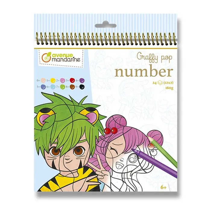Termék főképe Omalovánky Avenue Mandarine Graffy Pop Number Manga