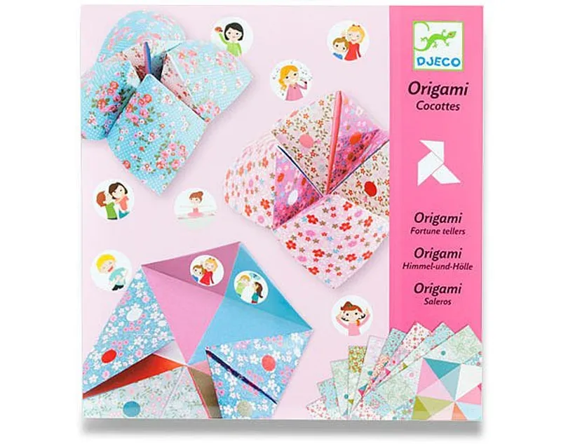 Termék főképe Origami skládačka Djeco - Nebe, peklo, ráj růžová sada