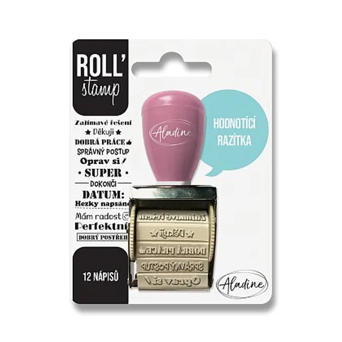 Termék főképe Otočné razítko s nápisy Aladine Roll' Stamp - Hodnoticí razítka
