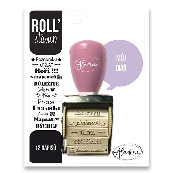 Termék főképe Otočné razítko s nápisy Aladine ROLL Stamp Můj diář