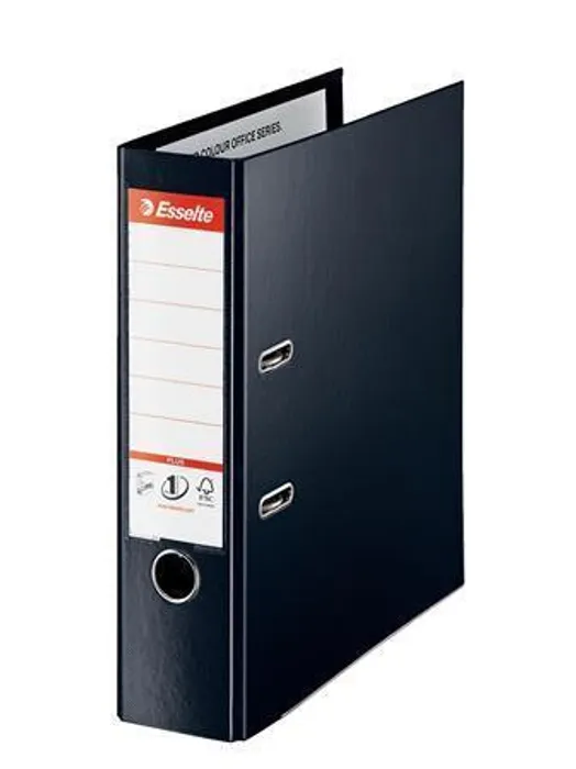 Termék főképe Pákový pořadač "Standard Plus", ochranné spodní kování, Vivida černá, 80 mm, A4, PP, ESSEL