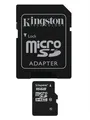 Micro SD memóriakártya, 16 GB, Class 10, adapterrel, KINGSTON