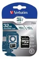 Memóriakártya, microSDHC, 32GB, Class 10 UHS I, adapterrel, VERBATIM "PRO"