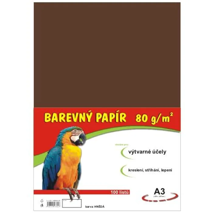 Termék főképe papír pro výtvarnou výchovu A3/100/80g hnědý