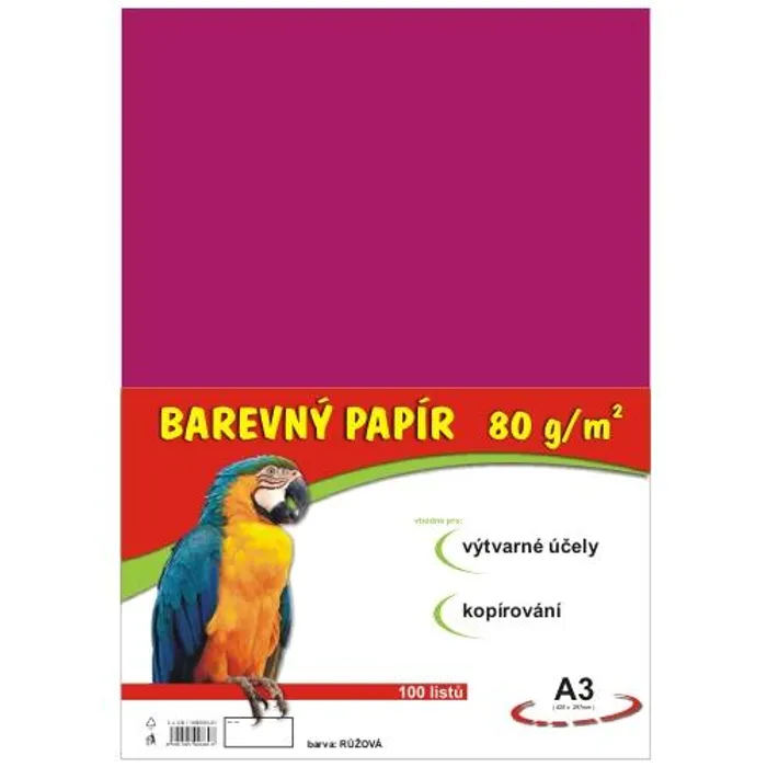 Termék főképe papír pro výtvarnou výchovu A3/100/80g růžový