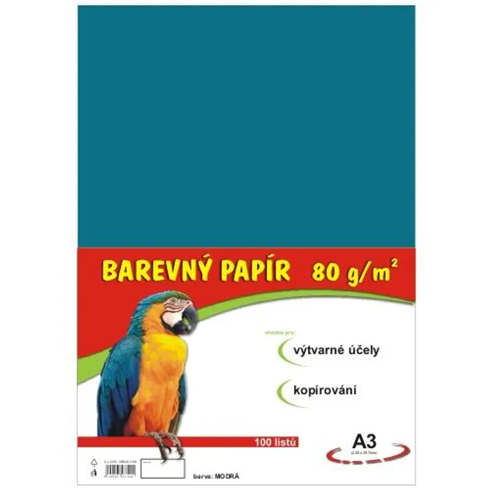 Termék főképe papír pro výtvarnou výchovu A3/100/80g světle modrý