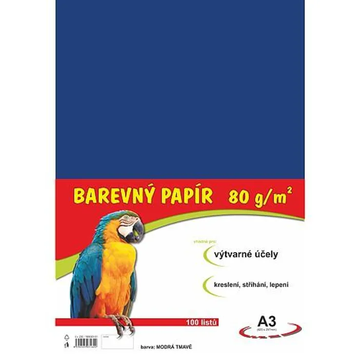 Termék főképe papír pro výtvarnou výchovu A3/100/80g tmavě modrý