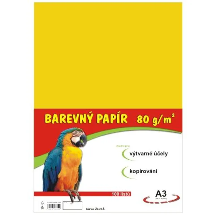 Termék főképe papír pro výtvarnou výchovu A3/100/80g žlutý