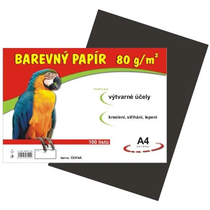 Termék főképe papír pro výtvarnou výchovu A4/100/80g černý