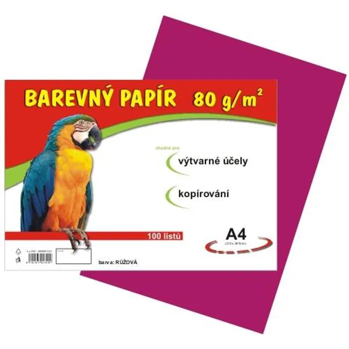 Termék főképe papír pro výtvarnou výchovu A4/100/80g růžový