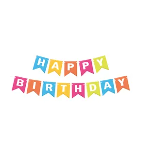 Papír felirat szett "HAPPY BIRTHDAY" 16 x 20 cm betűk + 5m szalag [1 szett]