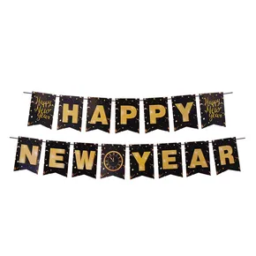 Papír felirat szett "HAPPY NEW YEAR" 16 x 20 cm betűk + 5m szalag [1 szett]
