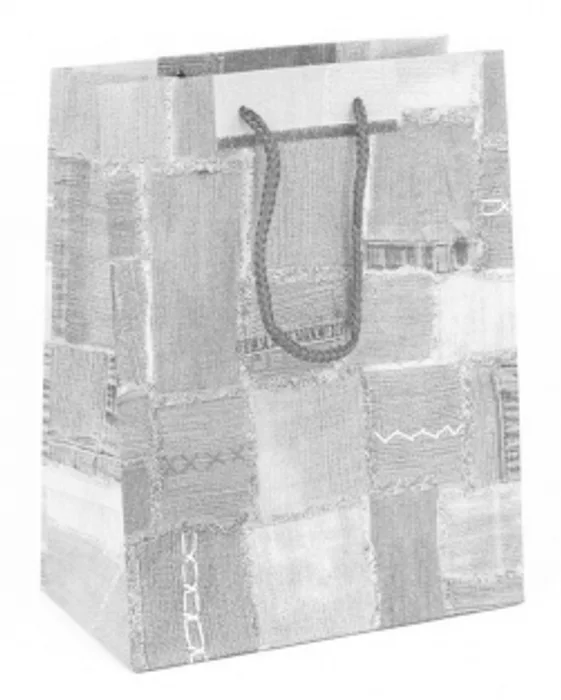 Termék főképe Papírová taška dárková 20,5x11,5x26,5 cm modré záplaty