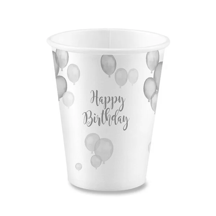 Termék főképe Papírové kelímky Happy Birthday objem 0,25 l, 8 ks