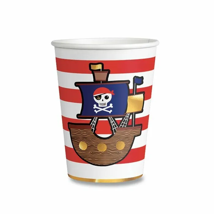 Termék főképe Papírové kelímky Pirates Map objem 0,25 l, [8 ks]