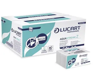 Papírtörlő "Aquastream", fehér, 2 rétegű, hajtogatott Z, LUCART