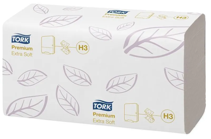 Termék főképe Papírové ručníky skládané Tork 100278 Premium Extra Soft H3 2vr bílé [3000 ks]