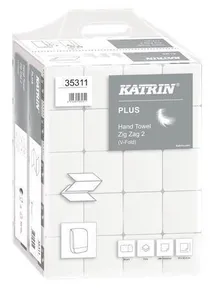 Papírtörlő, hófehér, Z hajtás, dupla réteg, 4000 db, KATRIN 35311
