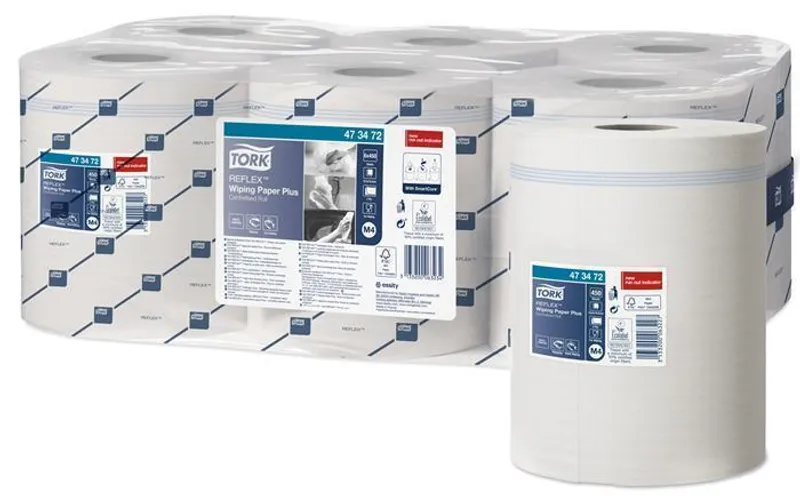 Termék főképe Papírové ručníky v roli TORK 473472 Reflex Plus M4 2vrstvy bílé [1 ks]