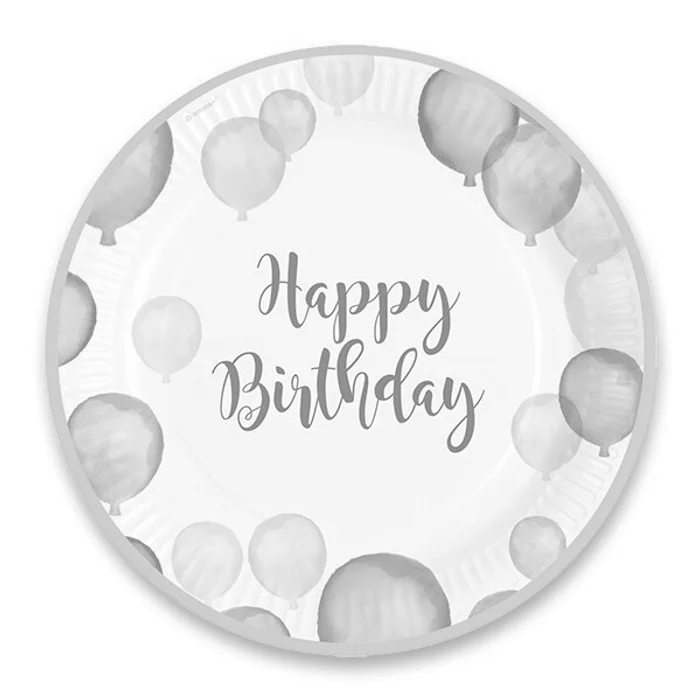 Termék főképe Papírové talířky Happy Birthday průměr 22,8 cm, 8 ks