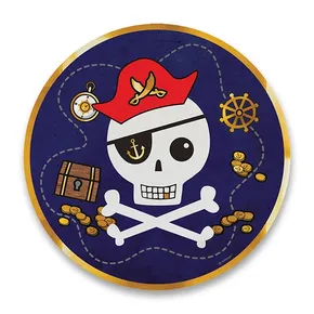 Papírtányér Pirates Map átmérő 22,8 cm [8 db]