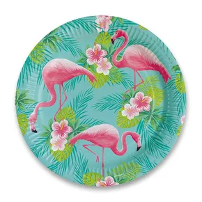 Papírtányér Flamingó átmérő 22,8 cm [8 db]