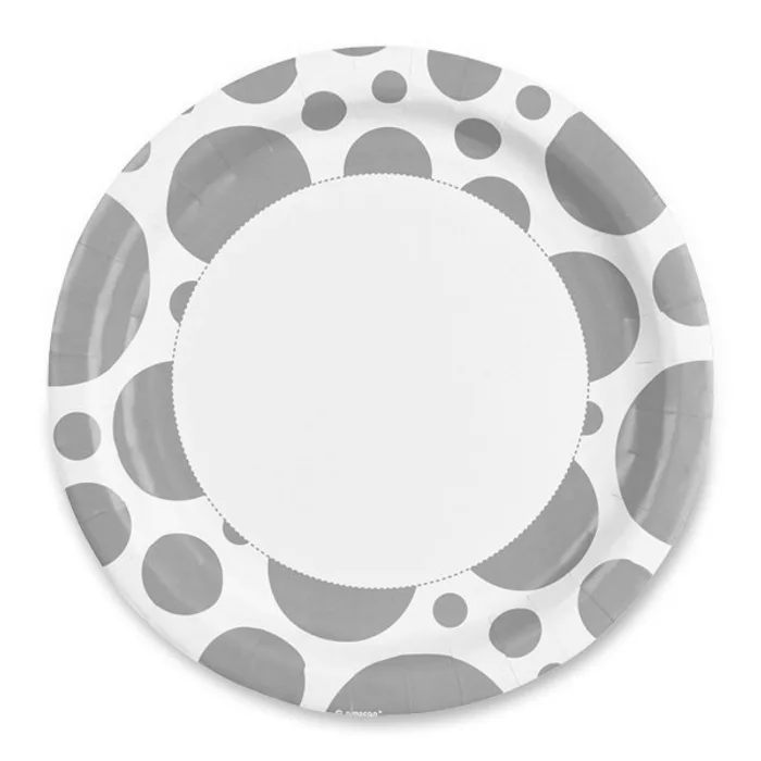 Termék főképe Papírové talířky Solid Color Dots zelené