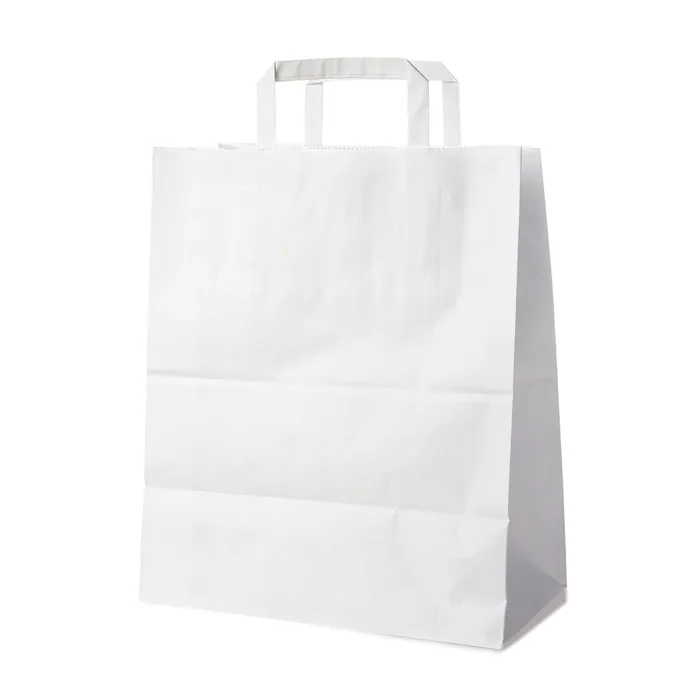 Termék főképe Papírové tašky 32+16 x 39 cm bílé [250 ks]