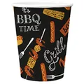 Papírpohár PAW Eco 250 ml BBQ Party black [8 db]