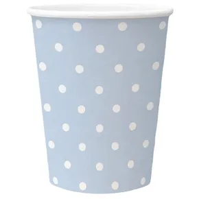Papírpohár PAW Eco 250 ml Dots light blue [8 db]