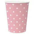 Papírpohár PAW Eco 250 ml Dots light pink [8 db]