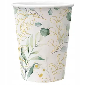 Papírpohár PAW Eco 250 ml Golden Eucalyptus [8 db]