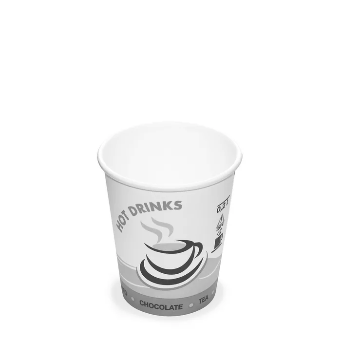 Termék főképe Papírový kelímek s potiskem "HOT DRINKS" 0,2 l (průměr 80 mm) [50 ks]