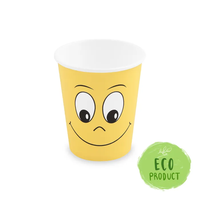 Termék főképe Papírový kelímek, Smiling face, 280 ml, `M`, průměr 80 mm [10 ks]