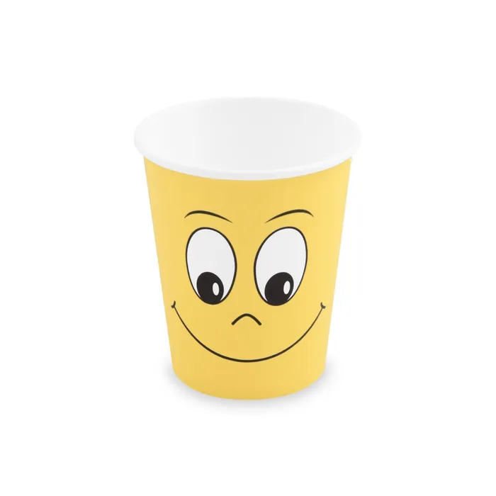 Termék főképe Papírový kelímek, Smiling face, 280 ml, `M`, průměr 80 mm [50 ks]