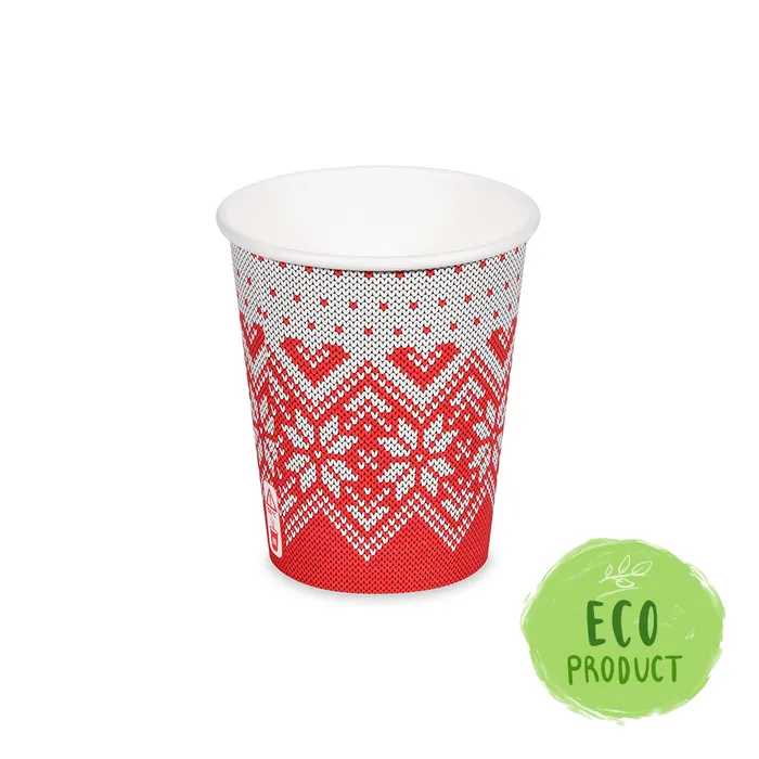 Termék főképe Papírový kelímek "Zimní období" 280 ml, M (průměr 80 mm) [50 ks]