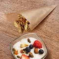 Következő termékkép Háromszög papírzacskó kraft 19 x 19 cm `125g` [1000 db]
