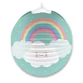 Papír lampion Szivárvány & felhő átmérő 25 cm [1 db]