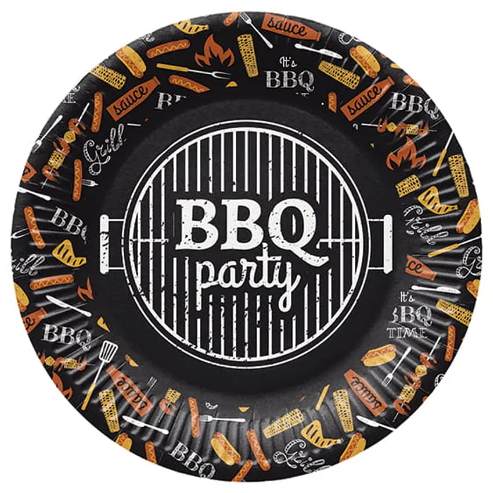 Termék főképe Papírový talíř (FSC Mix) BBQ Party O23cm [8 ks]