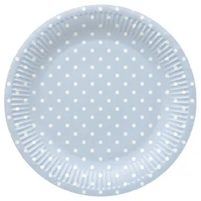 Papírtányér (FSC Mix) Dots Light Blue O23cm [8 db]