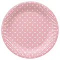 Papírtányér (FSC Mix) Dots Light Pink O23cm [8 db]