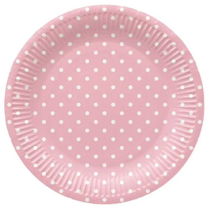 Termék főképe Papírový talíř (FSC Mix) Dots Light Pink O23cm [8 ks]