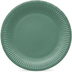 Papírtányér (FSC Mix) Monocolor dark green O23cm [8 db]