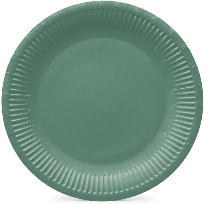 Termék főképe Papírový talíř (FSC Mix) Monocolor dark green O23cm [8 ks]