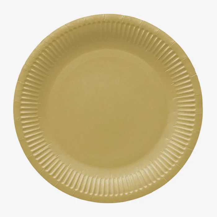 Termék főképe Papírový talíř (FSC Mix) Monocolor gold O23cm [8 ks]