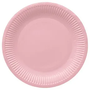 Papírtányér (FSC Mix) Monocolor light pink O23cm [8 db]