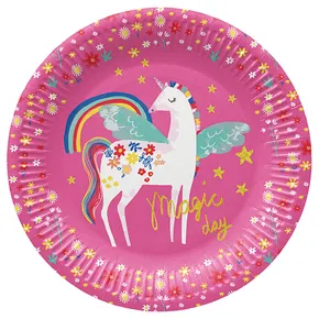 Papírtányér PAW Eco 23 cm Fairy Unicorn [8 db]