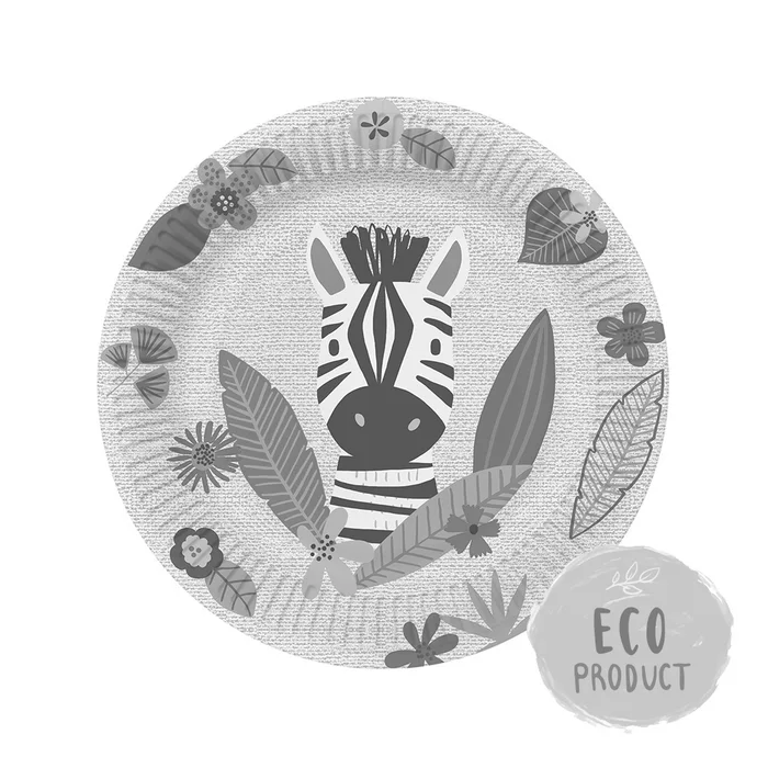 Termék főképe Papírový talíř PAW Eco 23 cm Jungle Friends