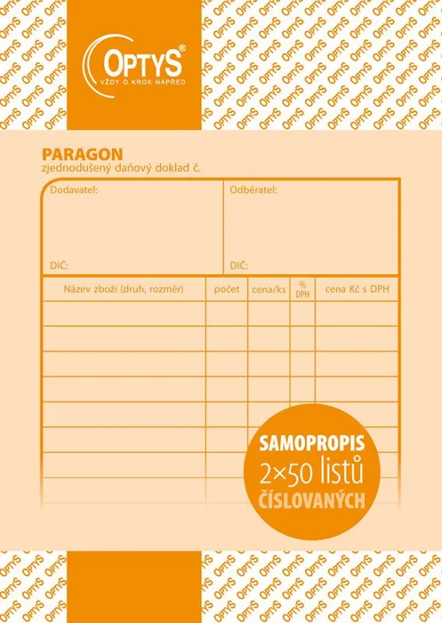 Termék főképe Paragon A6, samopropisovací, číslovaný, 2 x 50 listů 1086